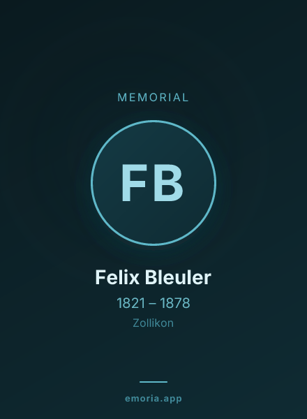 Memorial portrait of Felix Bleuler