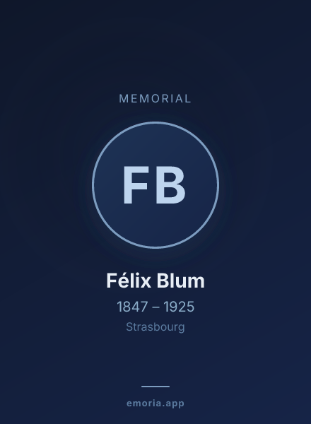 Memorial portrait of Félix Blum