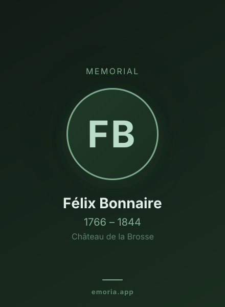 Memorial portrait of Félix Bonnaire