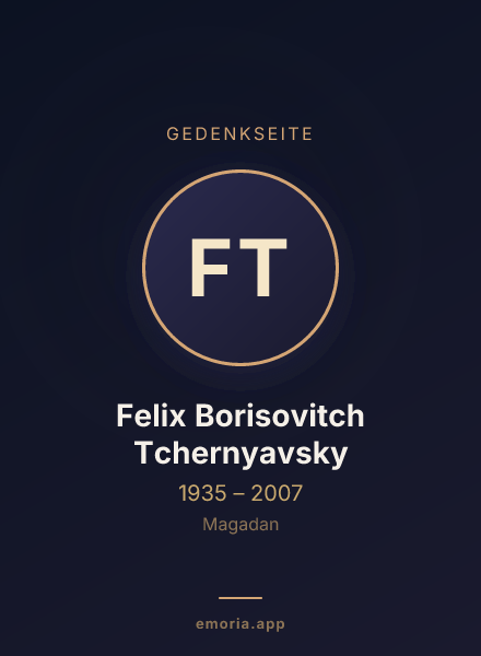 Gedenkportrait von Felix Borisovitch Tchernyavsky