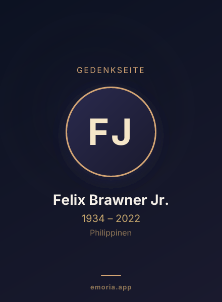 Gedenkportrait von Felix Brawner Jr.