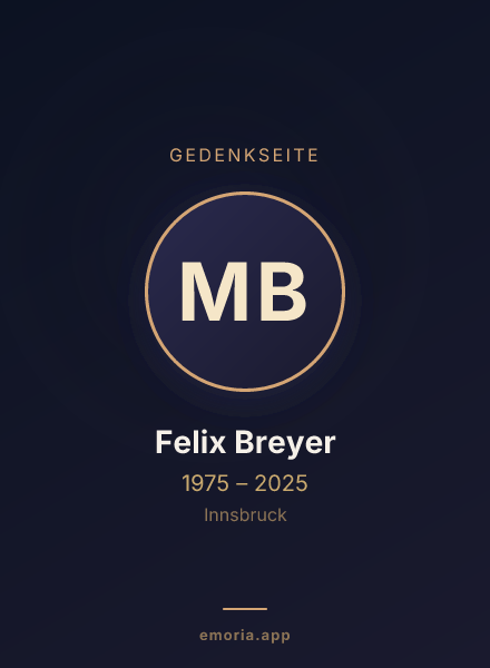 Gedenkportrait von Mag. Felix Breyer