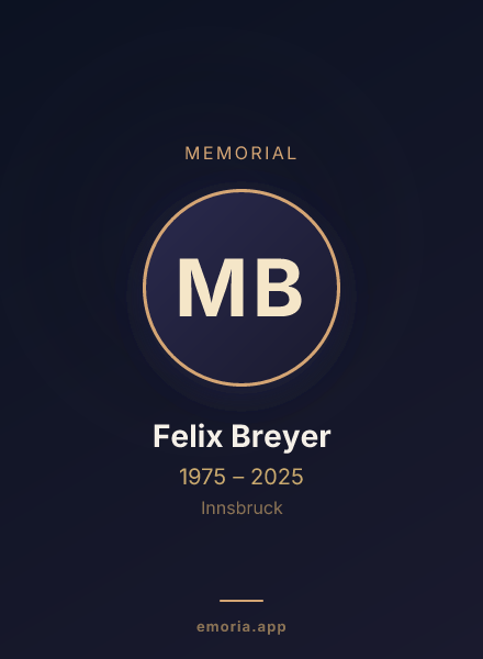 Memorial portrait of Mag. Felix Breyer