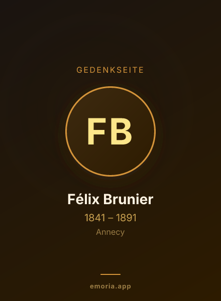 Gedenkportrait von Félix Brunier