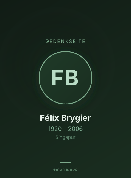 Gedenkportrait von Félix Brygier