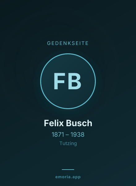 Gedenkportrait von Felix Busch