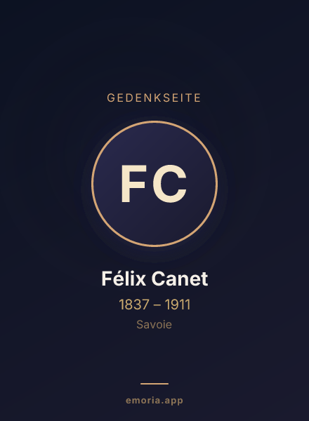 Gedenkportrait von Félix Canet