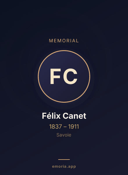 Memorial portrait of Félix Canet