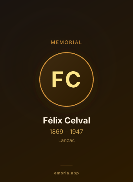Memorial portrait of Félix Celval