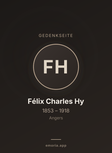 Gedenkportrait von Félix Charles Hy