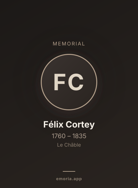 Memorial portrait of Félix Cortey