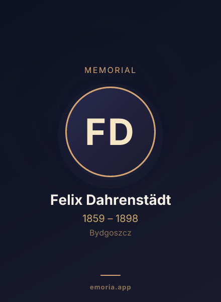 Memorial portrait of Felix Dahrenstädt