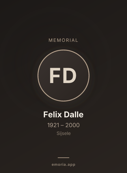 Memorial portrait of Felix Dalle