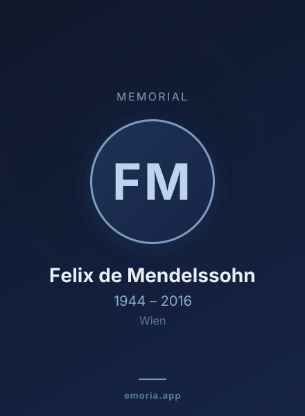 Memorial portrait of Felix de Mendelssohn