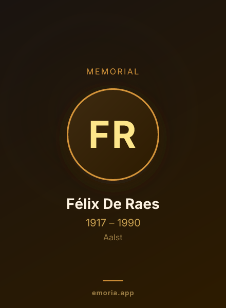 Memorial portrait of Félix De Raes
