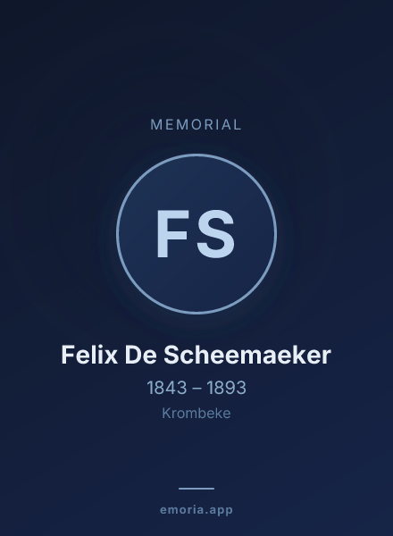 Memorial portrait of Felix De Scheemaeker