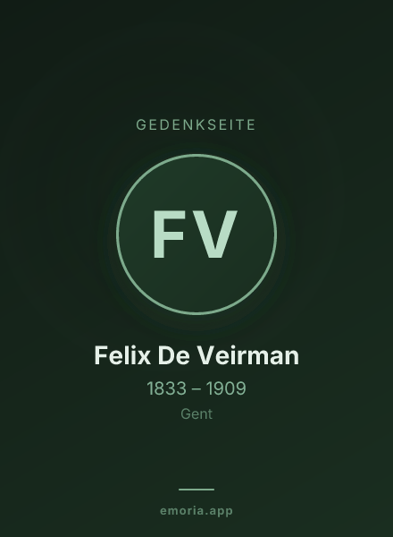 Gedenkportrait von Felix De Veirman