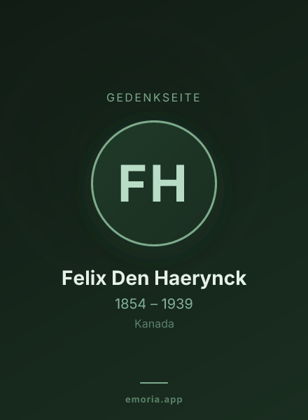 Gedenkportrait von Felix Den Haerynck