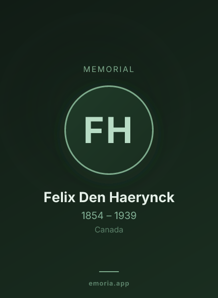 Memorial portrait of Felix Den Haerynck
