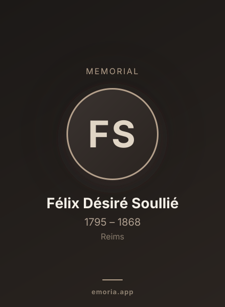 Memorial portrait of Félix Désiré Soullié