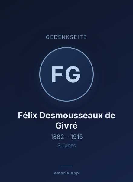 Gedenkportrait von Félix Desmousseaux de Givré