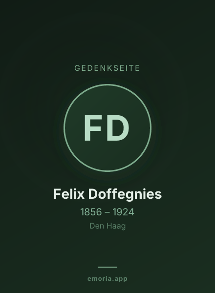 Gedenkportrait von Felix Doffegnies