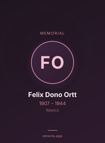 Memorial portrait of Felix Dono Ortt