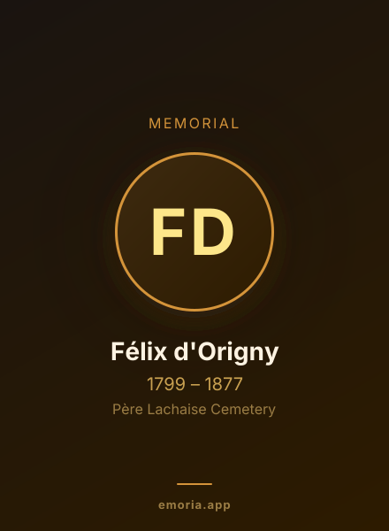 Memorial portrait of Félix d'Origny