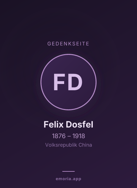 Gedenkportrait von Felix Dosfel
