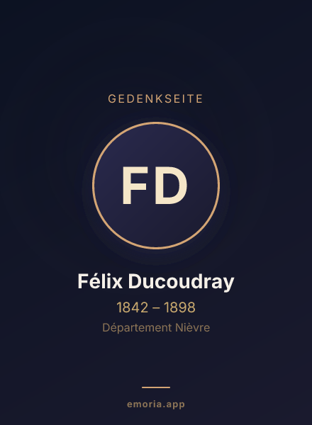 Gedenkportrait von Félix Ducoudray