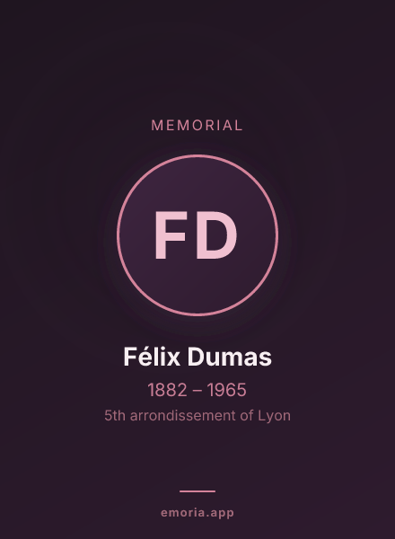 Memorial portrait of Félix Dumas