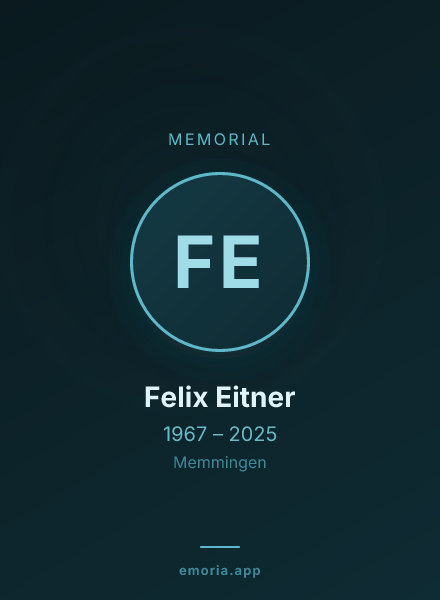 Memorial portrait of Felix Eitner