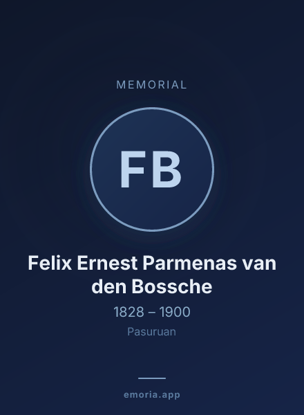 Memorial portrait of Felix Ernest Parmenas van den Bossche