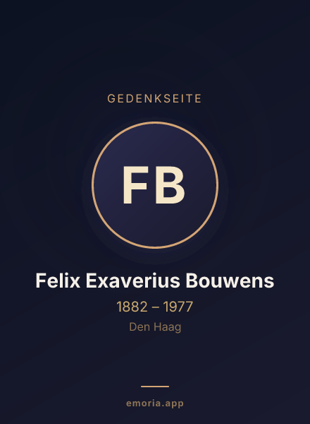 Gedenkportrait von Felix Exaverius Bouwens
