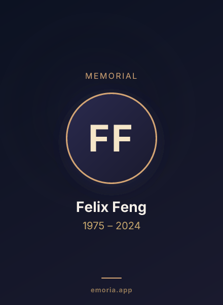 Memorial portrait of Felix Feng