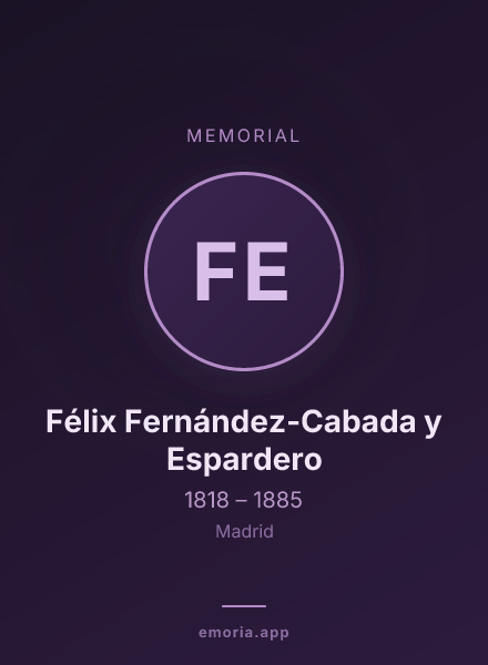 Memorial portrait of Félix Fernández-Cabada y Espardero