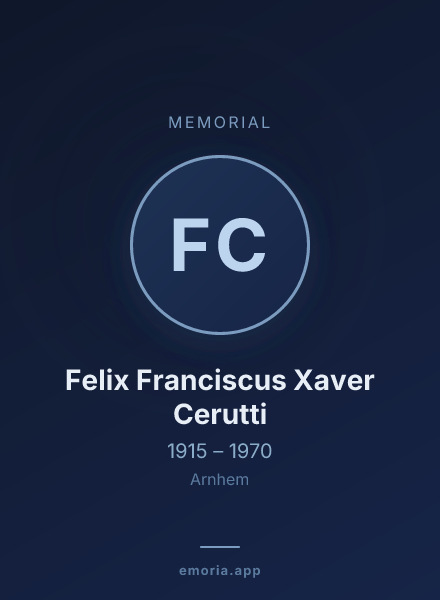 Memorial portrait of Felix Franciscus Xaver Cerutti