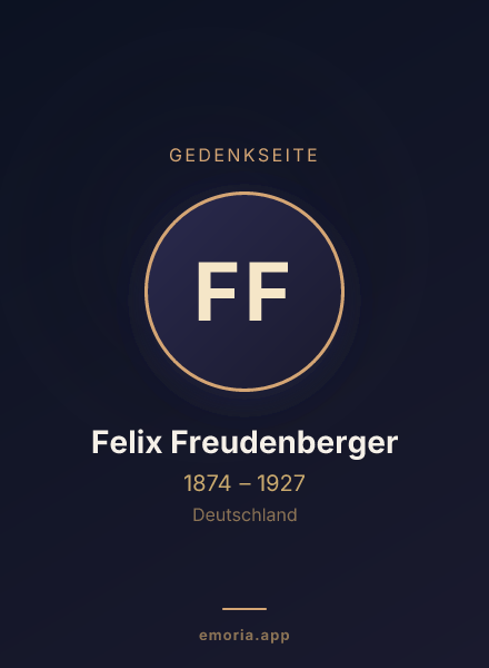 Gedenkportrait von Felix Freudenberger
