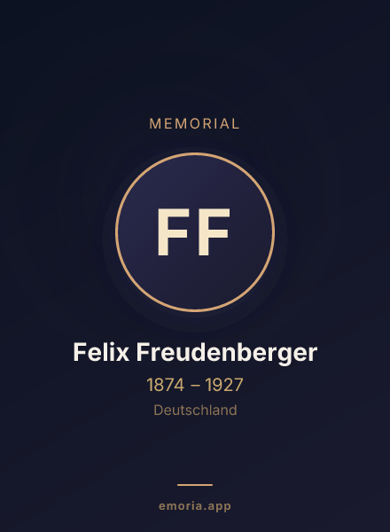 Memorial portrait of Felix Freudenberger
