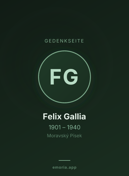 Gedenkportrait von Felix Gallia