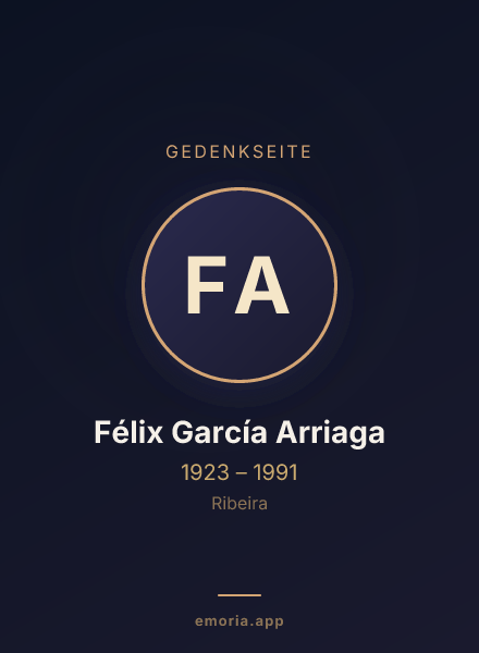 Gedenkportrait von Félix García Arriaga
