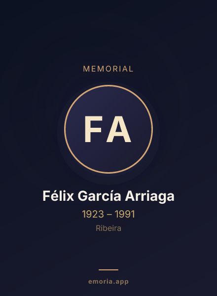 Memorial portrait of Félix García Arriaga