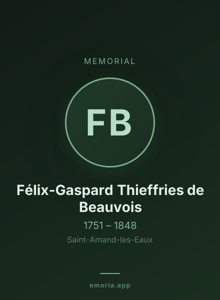 Memorial portrait of Félix-Gaspard Thieffries de Beauvois