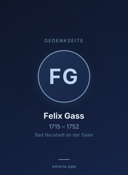 Gedenkportrait von Felix Gass