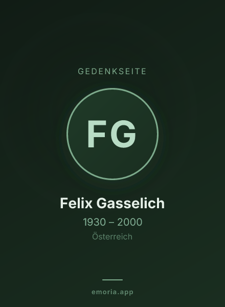 Gedenkportrait von Felix Gasselich