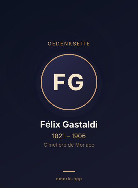 Gedenkportrait von Félix Gastaldi