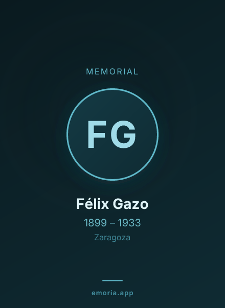 Memorial portrait of Félix Gazo