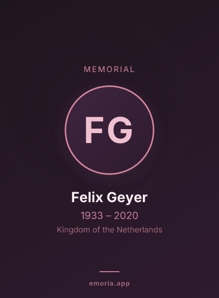 Memorial portrait of Felix Geyer