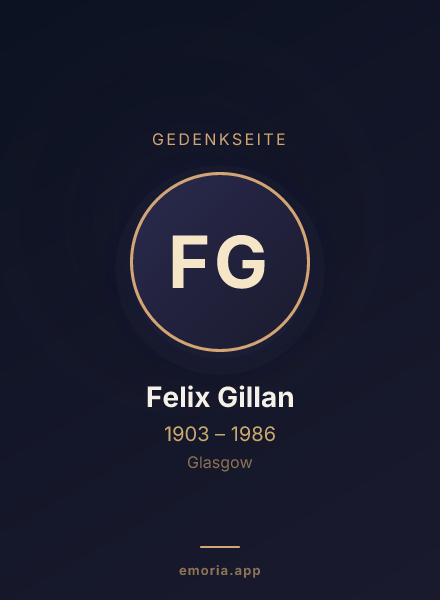 Gedenkportrait von Felix Gillan