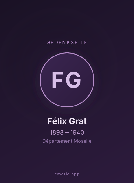Gedenkportrait von Félix Grat